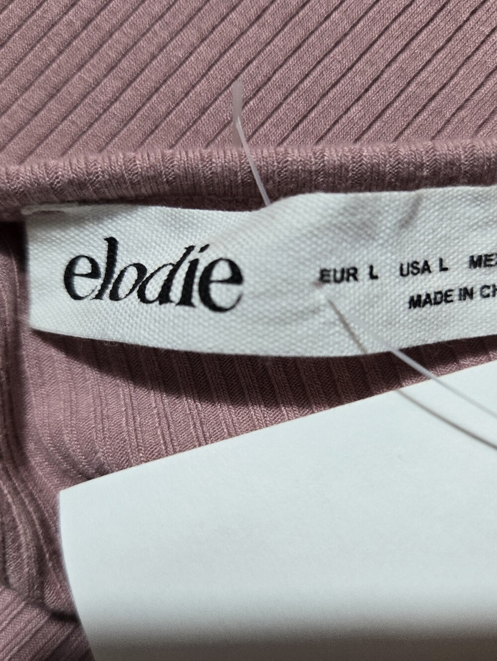 Elodie One-Shoulder Ribbed Bodycon Dress in Dusty Rose NWOT Size Large - Picture 4 of 7